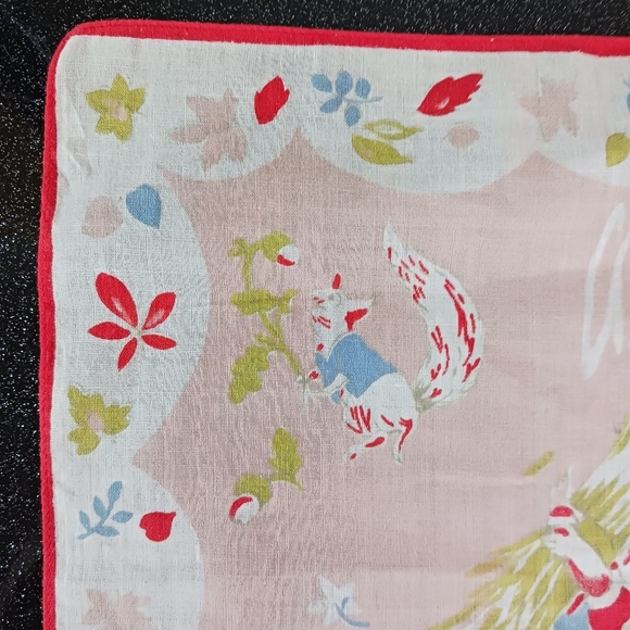 Vintage Autumn Harvest Children's Hankerchief. - Picture 2 of 6